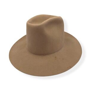 Vintage Trail Boss Hat Cowboy Western Size 7 1/4 Wool Made in USA Camel Tan *